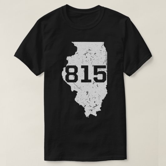 Illinois Rockford Joliet Area Code 815 Souvenir Gi T-Shirt (Design vorne)