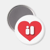 Illinois rotes Herz - I Liebe il Magnet (Vorderseite/Rückseite)