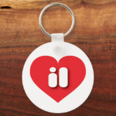 Illinois rotes Herz - I Liebe il Schlüsselanhänger (Vorderseite)