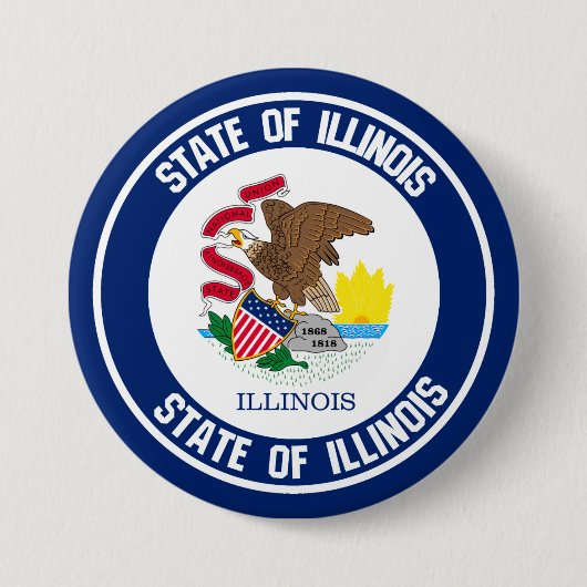 Illinois Round Emblem Button (Vorderseite)