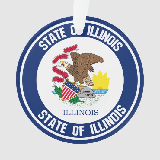 Illinois Round Emblem Ornament (Vorderseite)
