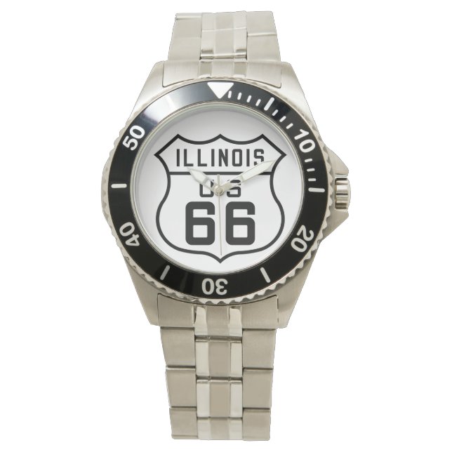 Illinois-Route 66 Armbanduhr (Vorderseite)