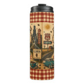 Illinois Route 66 Coffee Roadside Café Glow Thermosbecher (Vorderseite)