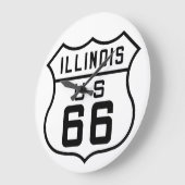 Illinois-Route 66 Große Wanduhr (Winkel)