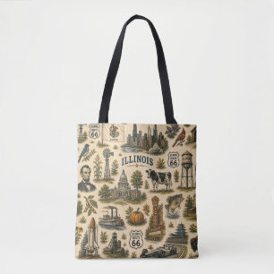 Illinois Route 66 Market Skyline Tasche