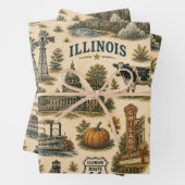 Illinois Route 66 Skyline-Geschenk Geschenkpapier Set (Beispiel)