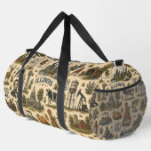 Illinois Route 66 Wochenend-Skyline Duffle Bag (Rechte Ecke)
