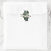 Illinois Runder Aufkleber (Tasche)