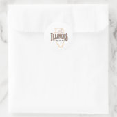 Illinois Runder Aufkleber (Tasche)