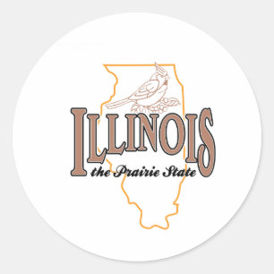 Illinois Runder Aufkleber
