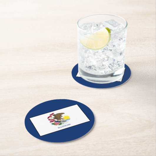 Illinois Runder Pappuntersetzer (Vor Ort)