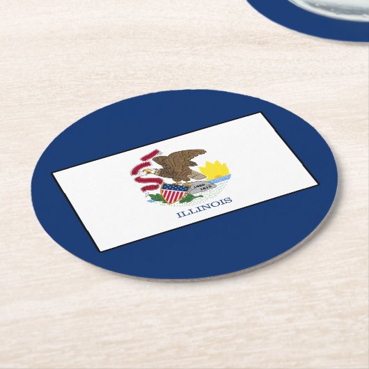 Illinois Runder Pappuntersetzer (Angewinkelt)