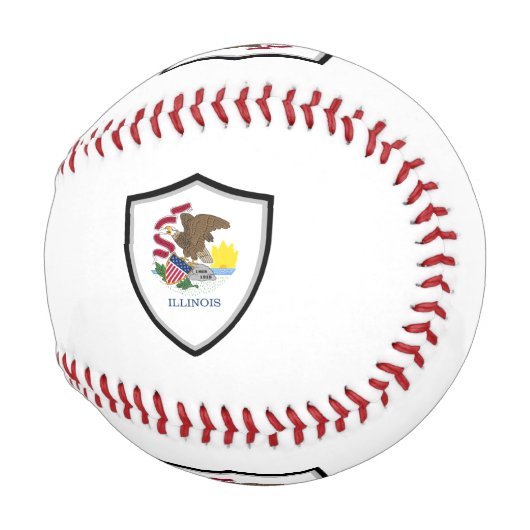 Illinois-Schildflaggenbaseball Baseball (Vorne Rechts)
