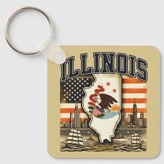 Illinois Schlüsselanhänger (Vorderseite)