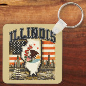 Illinois Schlüsselanhänger (Rückseite)