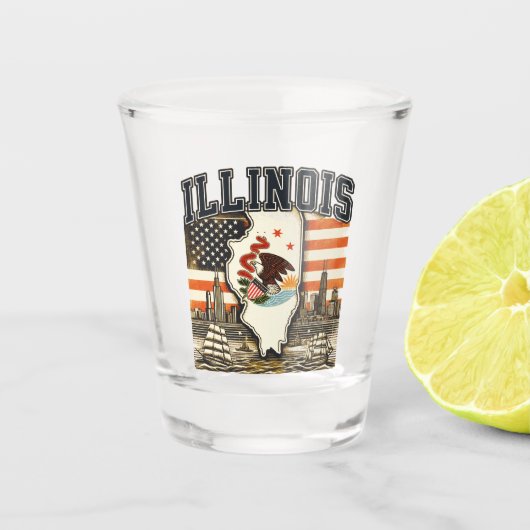 Illinois Schnapsglas (Vorderseite)