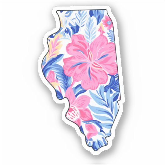 Illinois - Sommerkleber - Lilly Inspiriert Aufkleber (Vorderseite)
