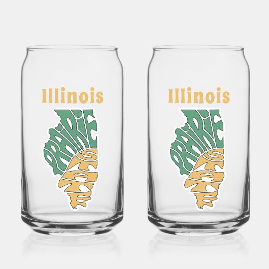 Illinois Spitzname Wortkunst Dosenglas (Links)