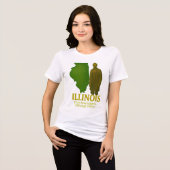 Illinois Staat Art T - Shirt... Tri-Blend Shirt (Vorderseite voll)