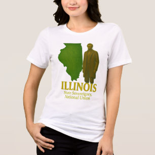 Illinois Staat Art T - Shirt... Tri-Blend Shirt