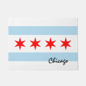 Illinois Staat & Chicago Flag USA Hausmat /sport Fußmatte (Vorderseite)