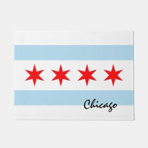 Illinois Staat & Chicago Flag USA Hausmat /sport Fußmatte