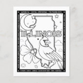 Illinois Staat Fakten Farbseite Flyer (Vorne)