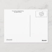 Illinois Staat Hauptstadt Gebäude, Springfield Postkarte (Rückseite)