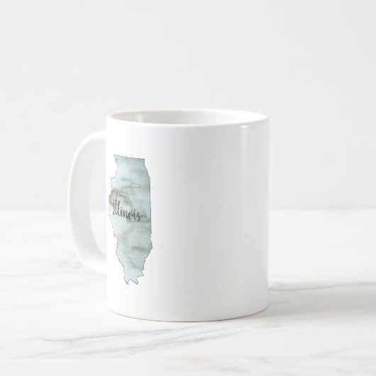 Illinois Staat Illustration Kaffeetasse (Vorderseite Links)