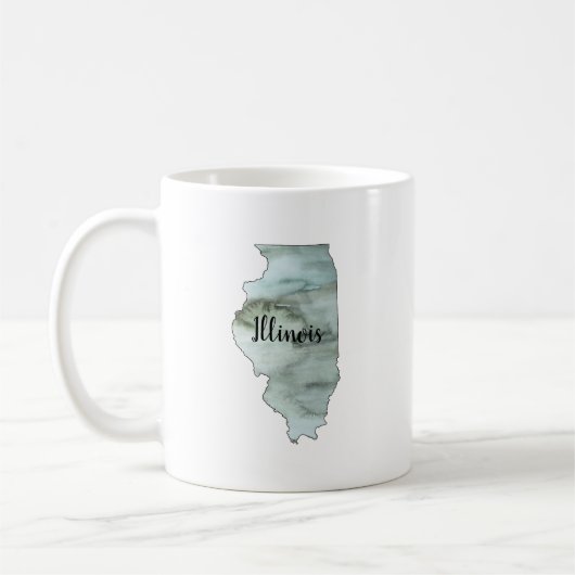 Illinois Staat Illustration Kaffeetasse (Links)