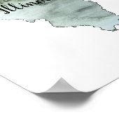 Illinois Staat Illustration Poster (Ecke)