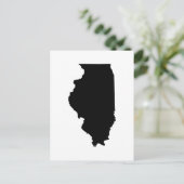 Illinois Staat Kontur Postkarte (Stehend Vorderseite)