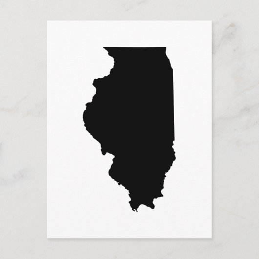 Illinois Staat Kontur Postkarte (Vorderseite)