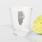Illinois Staat Map Belong Schnapsglas (Rückseite)