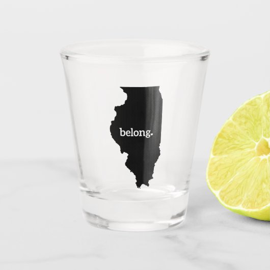 Illinois Staat Map Belong Schnapsglas (Vorderseite)