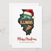 Illinois Staat Map Feiertagskarte (Vorne/Hinten)