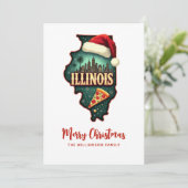 Illinois Staat Map Feiertagskarte (Stehend Vorderseite)