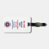 Illinois Staat Personalisiertes Geschenk Gepäckanh Gepäckanhänger (Rückseite horizontal)