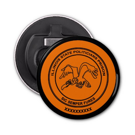 Illinois Staat Politische Gefangenschaft Flaschenöffner (Vorderseite)