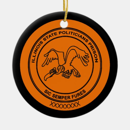 Illinois Staat Politische Gefangenschaft Keramik Ornament (Vorne)