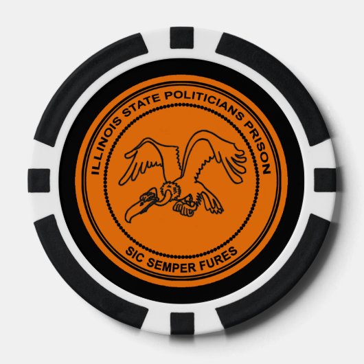 Illinois Staat Politische Gefangenschaft Pokerchips (Vorderseite)