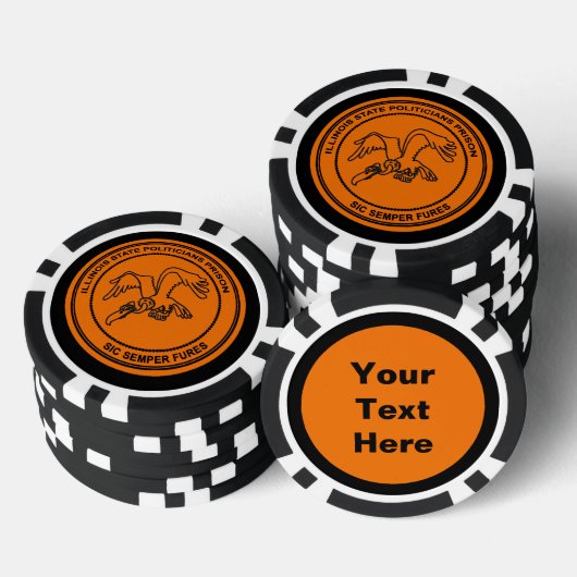 Illinois Staat Politische Gefangenschaft Pokerchips (Stapel)