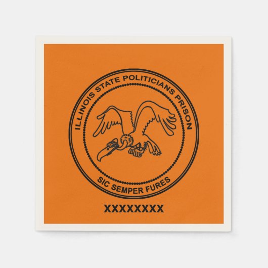 Illinois Staat Politische Gefangenschaft Serviette (Vorderseite)