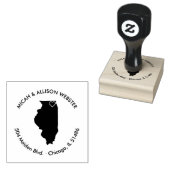 Illinois Staat Rücksendeadresse Briefmarke Gummistempel (Stempel)