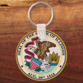 Illinois Staat Siegel Schlüsselanhänger (Vorderseite)