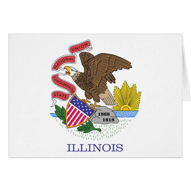 Illinois-Staats-Flagge (Vorderseite (Horizontal))