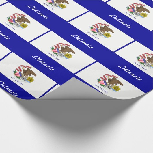 Illinois-Staats-Flagge Geschenkpapier (Ecke)