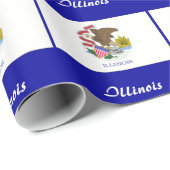 Illinois-Staats-Flagge Geschenkpapier (Rolleneckpunkt)