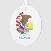 Illinois-Staats-Flaggen-Entwurf Ornament (Vorderseite)