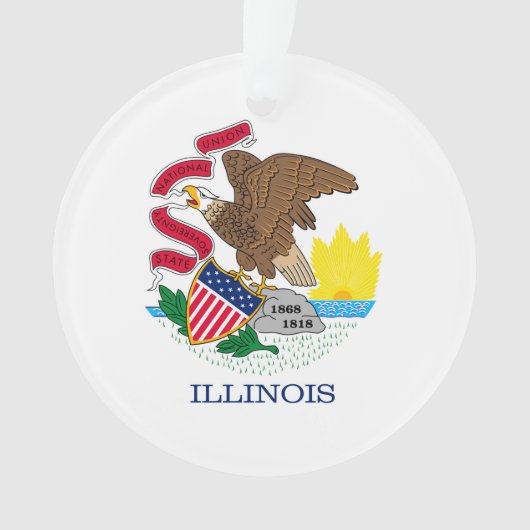 Illinois-Staats-Flaggen-Entwurf Ornament (Vorderseite)
